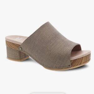 Dansko Women's  Maci Slide Taupe Textured Heel Sandals